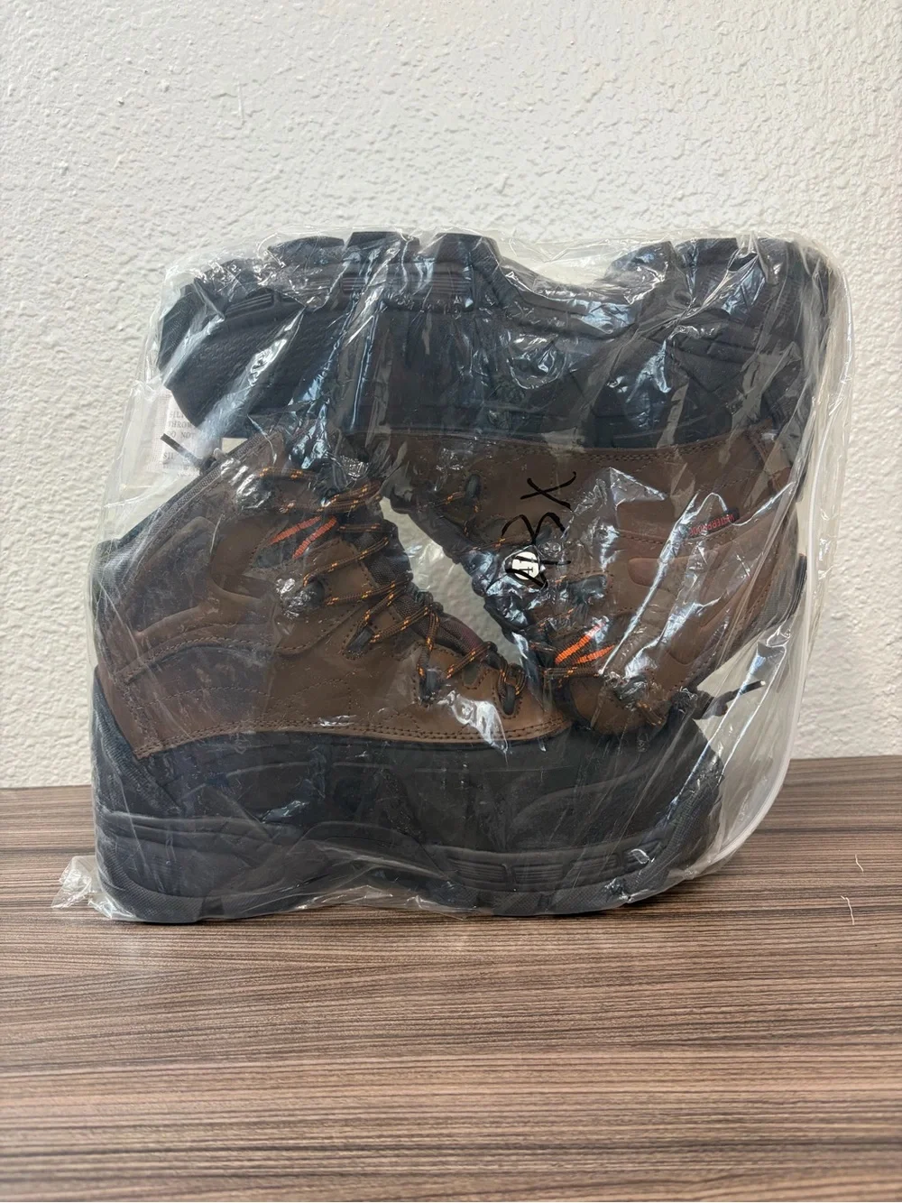 Men's Brown and Black Waterproof Hiking Boots